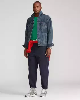 Мужские брюки стрейч Classic Fit больших размеров Polo Ralph Lauren, темно-синий