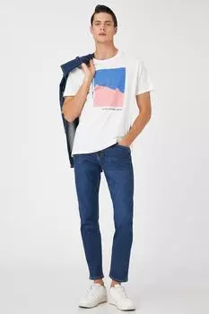 Мужские брюки темного цвета индиго Koton, синий