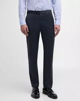 Мужские брюки Tigulli из однотонной шерсти Brioni, цвет Navy