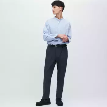 Мужские брюки Uniqlo Smart Patterned Ankle Length, тёмно-синий