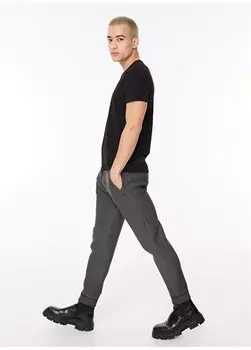 Мужские брюки узкого кроя антрацитового цвета с нормальной талией FM23W08PF Fred Mello, антрацитовый