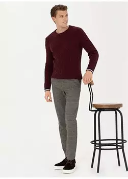 Мужские брюки узкого кроя цвета хаки с нормальной талией и нормальными штанинами DOBA U.S. Polo Assn., хаки