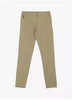 Мужские брюки узкого кроя цвета хаки с нормальной талией и нормальными штанинами MAREP U.S. Polo Assn., хаки