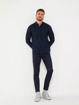 Мужские брюки узкого кроя LCWAIKIKI Classic, темно-синий меланж