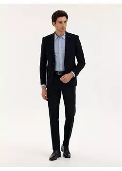 Мужские брюки узкого кроя темно-синего цвета с нормальной талией и нормальными штанинами SARE-LYC/P Cacharel, темно-синий