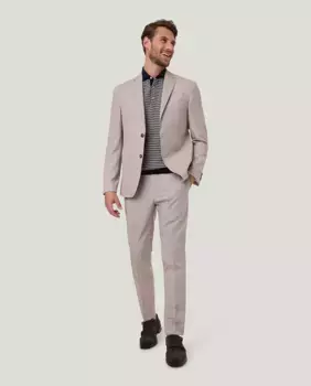 Мужские брюки в светло-голубом костюме Pierre Cardin, бежевый