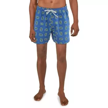 Мужские быстросохнущие плавки Boarshort Lacoste, цвет Blue/White