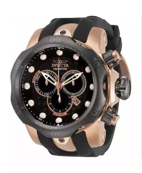Мужские часы 0361 Reserve Quartz Chronograph с черным циферблатом Invicta, черный