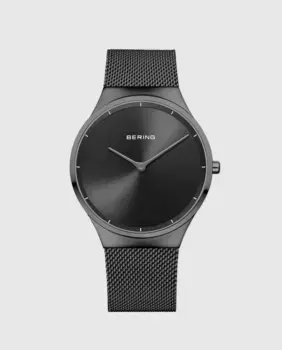 Мужские часы 12138-223 черная стальная сетка Bering