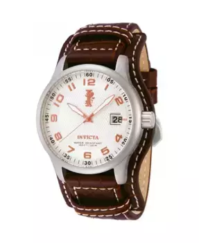 Мужские часы 12552 I-Force Quartz с серебристым циферблатом и тремя стрелками Invicta, коричневый