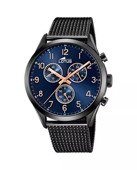 Мужские часы 18639/D Minimalist черная сталь LOTUS, черный