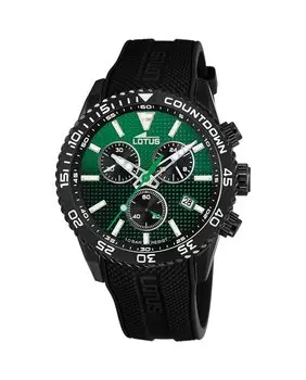 Мужские Часы 18672/B Цвет Лотоса Черные Каучуки LOTUS, черный