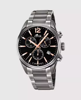 Мужские часы 18682/2 Chrono из серой стали LOTUS, серый