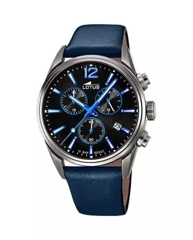 Мужские часы 18683/6 Chrono в синей коже LOTUS, синий