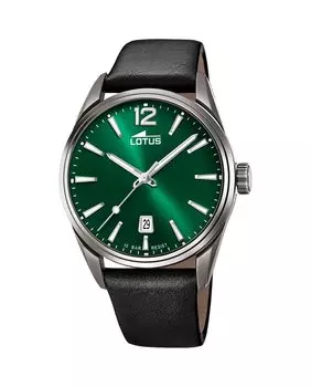 Мужские часы 18685/4 Chrono в черной коже LOTUS, черный