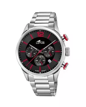 Мужские часы 18688/6 Chrono в серебристой стали LOTUS, серебро