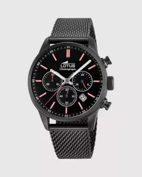 Мужские часы 18700/1 Chrono из черной стали LOTUS, черный