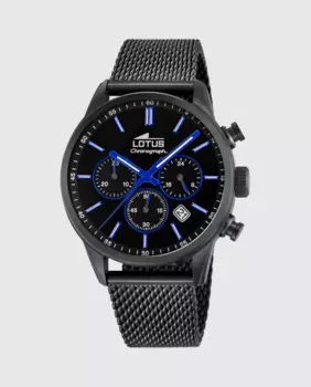 Мужские часы 18700/3 Chrono из черной стали LOTUS, черный
