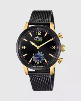 Мужские часы 18804/1 Connected из черной стали LOTUS, черный