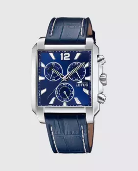 Мужские часы 18851/2 Square Series Синие кожаные LOTUS, синий