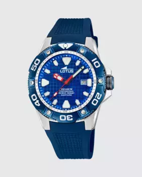 Мужские часы 18927/B Diver из синего каучука LOTUS, синий