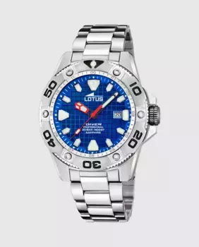 Мужские часы 18929/B Diver из серебристой стали LOTUS, серебряный