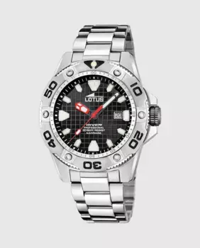 Мужские часы 18929/D Diver из серебристой стали LOTUS, серебряный