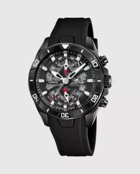 Мужские часы 18945/6 Vortex черные каучуковые LOTUS, черный