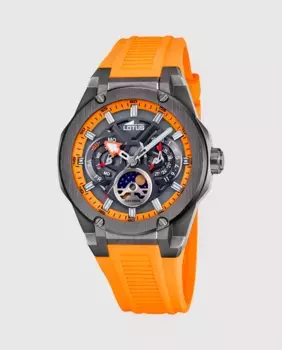 Мужские часы 18946/3 Vortex оранжевый каучук LOTUS, оранжевый