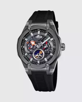 Мужские часы 18946/6 Vortex черные каучуковые LOTUS, черный