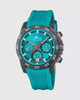 Мужские часы 18974/4 Chrono синие резиновые LOTUS, синий