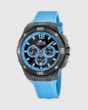 Мужские часы 18975/4 Chrono синие резиновые LOTUS, синий