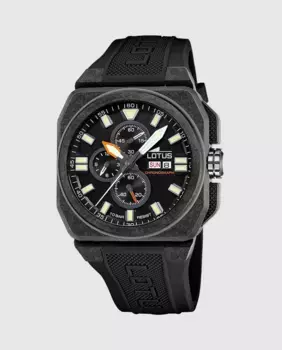 Мужские часы 18976/4 Chrono черные резиновые LOTUS, черный