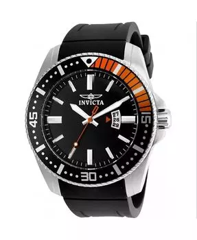 Мужские часы 21392 Pro Diver Quartz 3 Hand с черным циферблатом Invicta, черный