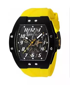 Мужские часы 44406 JM Correa Автоматические 3 стрелки, черные, с прозрачным циферблатом Invicta, черный