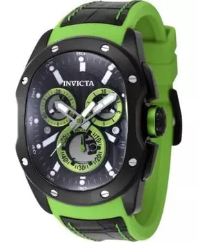 Мужские часы 45437 Lupah Quartz Chronograph с черным циферблатом Invicta, черный