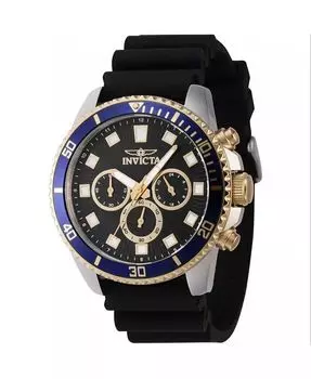 Мужские часы 46121 Pro Diver с кварцевым хронографом и черным циферблатом Invicta, черный