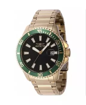 Мужские часы 46138 Pro Diver Quartz 3 Hand с черным циферблатом Invicta, черный