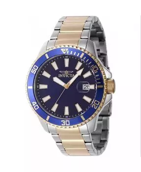 Мужские часы 46142 Pro Diver Quartz 3 Hand с синим циферблатом Invicta, синий