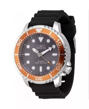 Мужские часы 47224 Pro Diver Quartz 3 Hand с серым циферблатом Invicta, серый