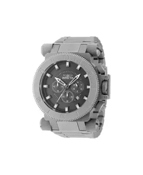 Мужские часы 48221 Coalition Forces Quartz Chronograph с черным циферблатом Invicta, серебряный