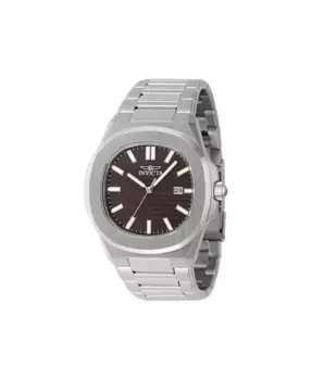 Мужские часы 48321 Speedway Quartz 3 Hand с коричневым циферблатом Invicta, серебряный