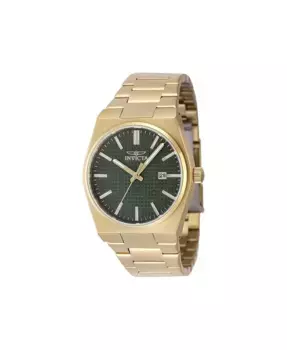 Мужские часы 48399 Speedway Quartz 3 Hand с зеленым циферблатом Invicta, золотой