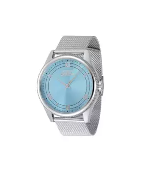 Мужские часы 48483 Celestial Quartz с тремя стрелками и светло-голубым циферблатом Invicta, серебряный