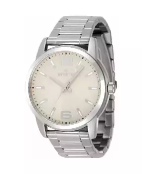 Мужские часы 48492 Celestial Quartz с 3 стрелками и циферблатом цвета слоновой кости Invicta, серебряный