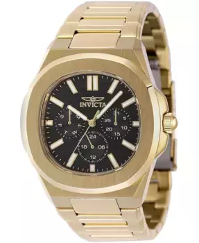 Мужские часы 48521 Speedway Quartz Chronograph с черным циферблатом Invicta, золотой