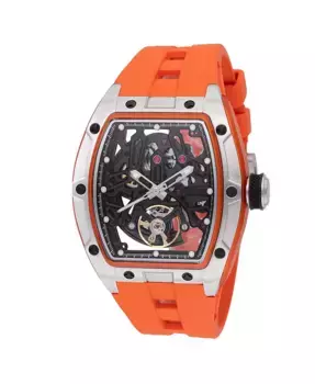 Мужские часы 49033 S1 Rally Automatic с черным циферблатом и тремя стрелками Invicta, оранжевый