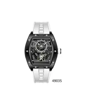 Мужские часы 49035 S1 Rally Automatic с черным циферблатом и тремя стрелками Invicta, белый