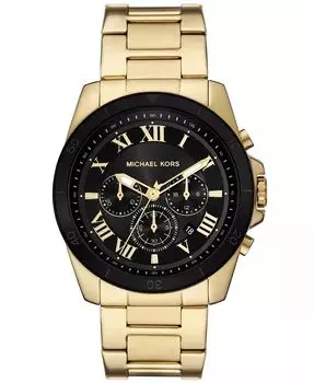 Мужские часы Alek Chronograph из нержавеющей стали золотистого цвета, 44 мм Michael Kors, золото