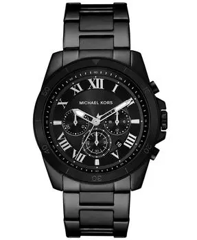 Мужские часы Alek с хронографом, черные, из нержавеющей стали, 44 мм Michael Kors, черный